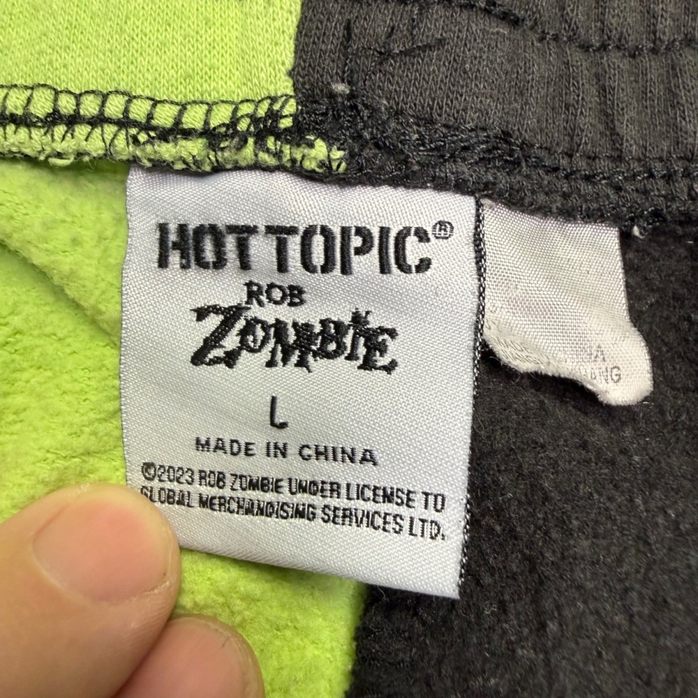 Hot Topic Rob Zombie Sweatpants Womens L Green Black Living Dead Girl Jogger - Picture 3 of 7